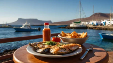 Imagen destacada para el artículo: Dónde Comer en La Graciosa: Restaurantes, Pescado Fresco y Sabores Locales