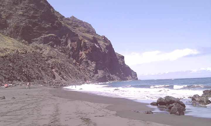 Costa de la Caleta en la isla de La Gomera